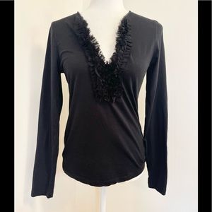 Pretty Jadens ruffle neckline top!